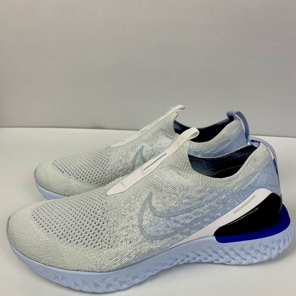 New Nike Epic Phantom React Flyknit White/Hydrogen Blue